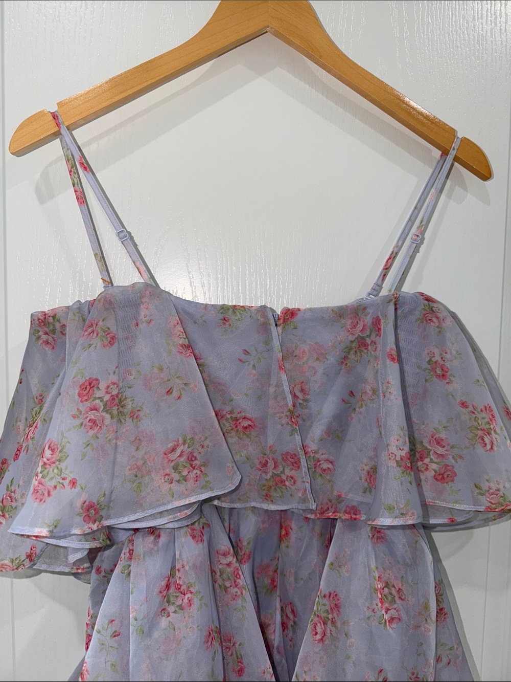 Abercrombie & Fitch Organza Tiered Strapless Mini Dress size medium NWT - Picture 7 of 7